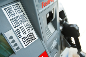 In an effort to decrease U.S. fossil fuel emissions, most commercial gas contains 10% ethanol.